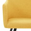 vidaXL Dining Chair Set of 2 Yellow Fabric (100% polyester), metal