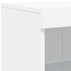 vidaXL Sideboard White Engineered wood, Glass 63.8 x 14.6 x 39.4 in