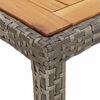 vidaXL Garden Table Grey Poly rattan, powder-coated steel, solid acacia wood