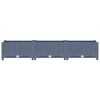 vidaXL Raised Bed Blue Grey Polypropylene 47.2 x 15.7 x 9.1 in Durable