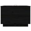 vidaXL Storage Box Set of 3 Black Solid pine wood Large, Medium, Small
