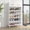 vidaXL Shoe Cabinet White Engineered Wood Medium Shoe Cabinet