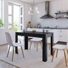 vidaXL Dining Table Black Engineered wood Medium Minimalistic