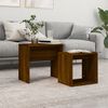 vidaXL Nesting Coffee Table Brown oak Engineered wood Small Stackable