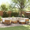 vidaXL Garden Sofa Set Cream White