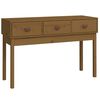 vidaXL Console Table Honey Brown Solid Pine Wood 45 in Storage