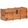 vidaXL Storage Chest Natural Acacia Solid Acacia Wood, Iron Standard