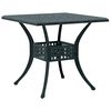 vidaXL Garden Table Green Cast Aluminum Medium Durable Patio Table