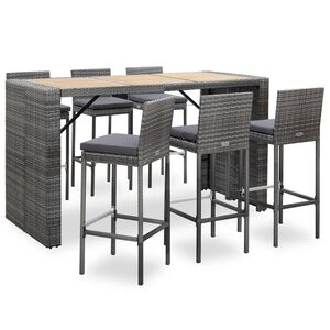vidaXL Garden Bar Set Grey, Anthracite