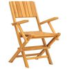vidaXL Folding Garden Chair Set of 2 Teak Solid teak wood