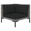 vidaXL Garden Lounge Set Dark grey Powder-coated steel 6 Piece Set