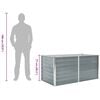 vidaXL Raised Garden Bed Grey Galvanized Steel 63x31.5x30.3 in Durable
