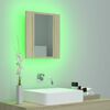 vidaXL Led Mirror Cabinet Sonoma oak Engineered wood, acrylic Medium