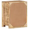 vidaXL Bedside Cabinet Rough Mango Wood Sturdy Medium Functional