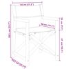 vidaXL Folding Director Chair Set of 2 Cream white
