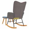 vidaXL Rocking Chair With Stool Patchwork Multicolor