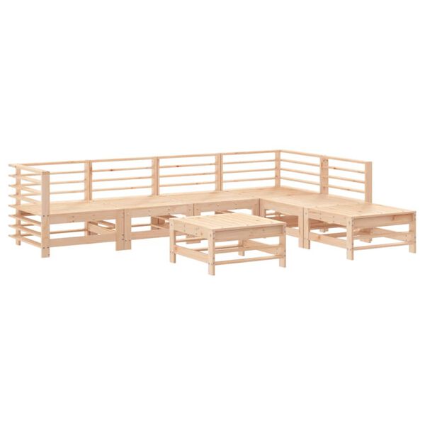 vidaXL Garden Lounge Set Wooden Solid Pine Wood, Plywood Large Modular
