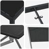 vidaXL Garden Dining Set Folding 7 pcs Black Textilene and steel