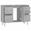 vidaXL Bathroom Cabinet Grey Sonoma Engineered wood, iron Medium