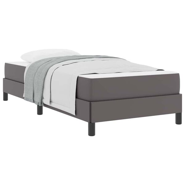 vidaXL Bed Frame with Mattress Grey 31.50 x 78.74 in Fabric