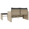 vidaXL Garden Sofa Set Light Grey PE Rattan Medium Modular