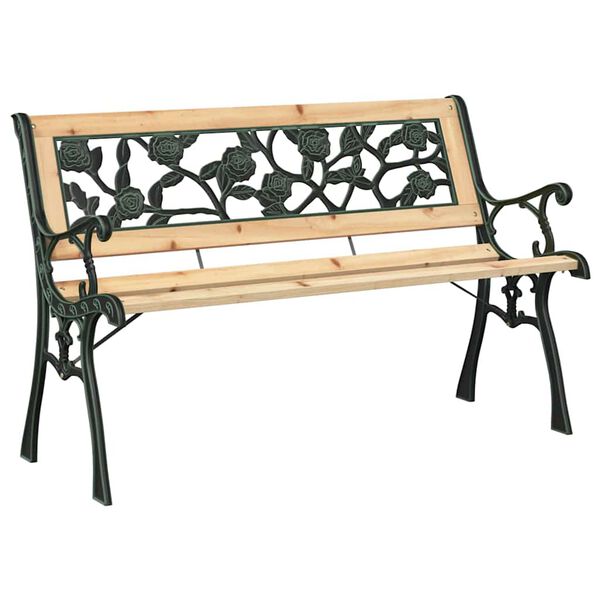 vidaXL Garden Bench with Cushion Brown 116 x 54 x 73 cm Wood