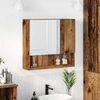 vidaXL Mirror Cabinet Old Wood 23.23 x 6.69 x 21.65 in Engineered Wood