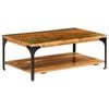 vidaXL Coffee Table Multicolour Solid reclaimed wood and powder-coated steel