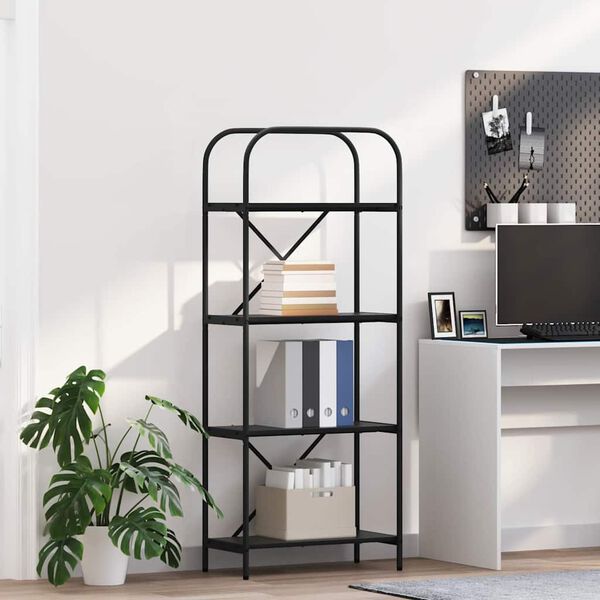 vidaXL Bookshelf Black oak 60 x 30 x 146 cm Engineered wood