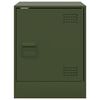 vidaXL Bedside Cabinet Set of 2 Olive Green Cold-rolled Steel Medium