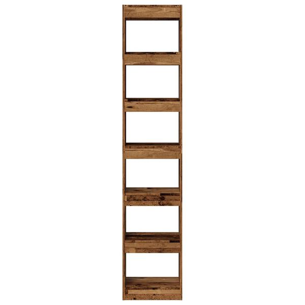 vidaXL Book Cabinet Old Wood Engineered wood Tall and narrow