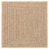vidaXL Rug Beige Polypropylene (PP) 94.5 x 94.5 in Durable Rug