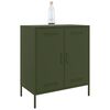 vidaXL Sideboard Olive Green Steel Medium Cabinet Rectangular