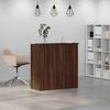 vidaXL Reception Desk Brown Oak Engineered Wood 39.4 x 19.7 x 40.7 in
