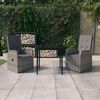vidaXL Garden Dining Set Grey and Black