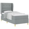 vidaXL Box Spring Bed with Mattress Dark Grey 35.4 x 74.8 in Fabric