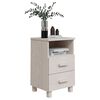 vidaXL Bedside Cabinet Set of 2 White Solid pinewood, MDF Compact