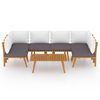 vidaXL Garden Lounge Set Dark Grey Solid Acacia wood 7 Piece Set Modular
