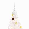 vidaXL Christmas Tree White PVC, steel Medium Christmas Tree