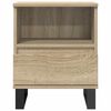 vidaXL Bedside Cabinet Set of 2 Sonoma oak Engineered wood Compact