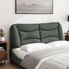 vidaXL Headboard Cushion Dark grey Fabric (100% polyester), PP fiber 55 in