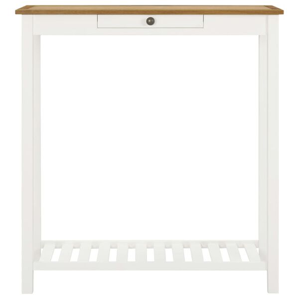 vidaXL Bar Table Oak and white