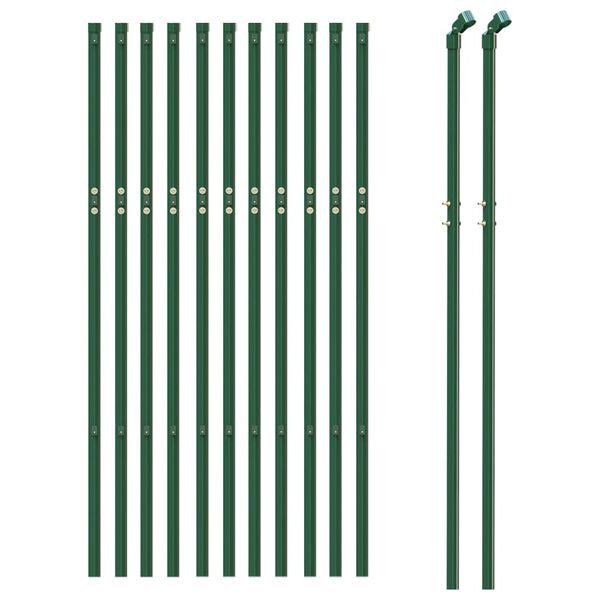 vidaXL Chain Link Fence Green 2.6x82.0'