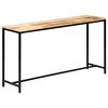 vidaXL Console Table Brown, Black Solid rough mango wood, Powder-coated iron