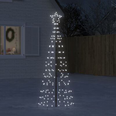 vidaXL Christmas Tree Light with Spikes 220 LEDs Cold White 70.9"