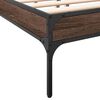 vidaXL Bed Frame Brown Oak Engineered Wood, Metal, Plywood Double