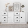 vidaXL Sideboard Set of 2 High gloss white Engineered wood Medium
