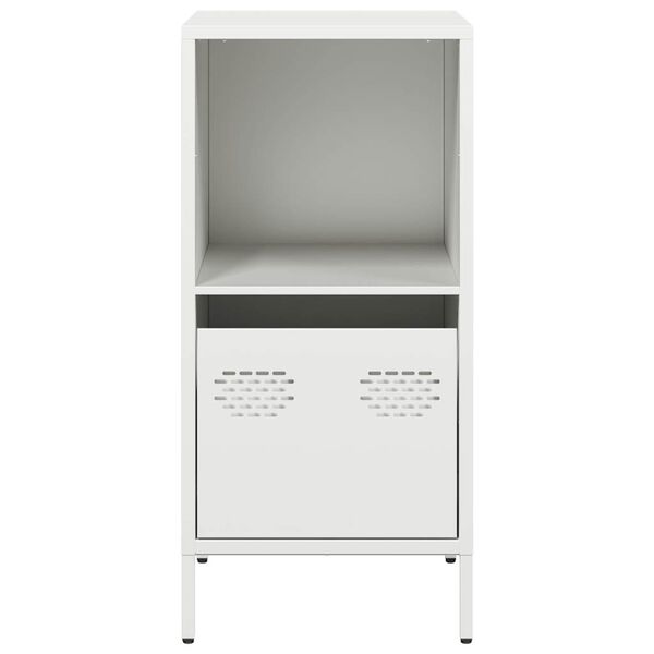 vidaXL Sideboard White Cold-rolled Steel 13.8x15.4x28.9 in Sideboard