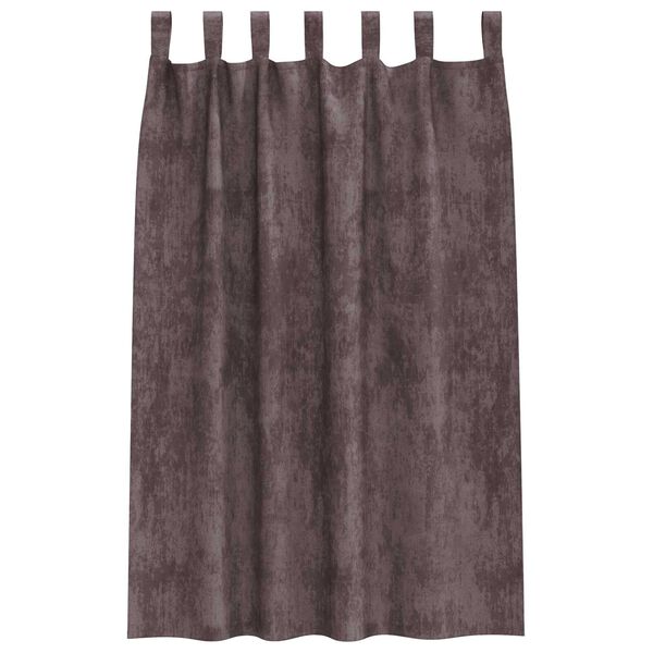 vidaXL Velvet Curtains 2 pcs Brown 68.90 x 55.12 in Velvet