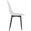 vidaXL Dining Chair Set of 4 White Polypropylene, Powder-Coated Metal